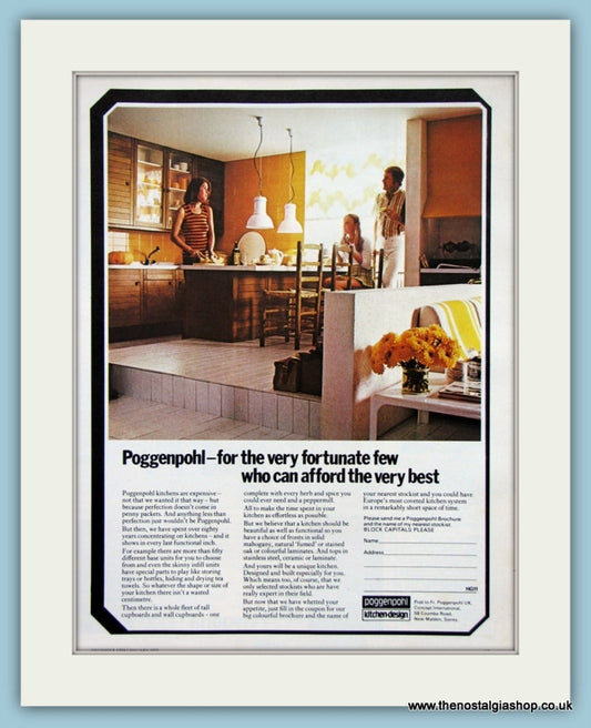 Poggenpohl Kitchen Furniture Original Advert 1975 (ref AD2784)