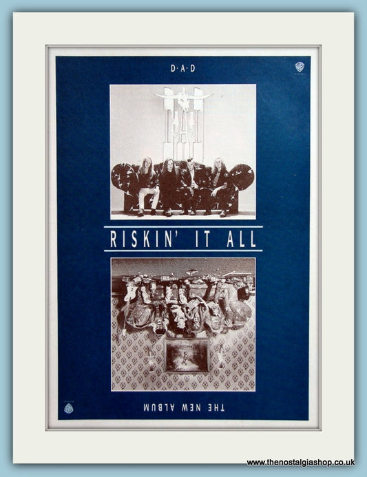 D.A.D Riskin' It All Original Advert 1991 (ref AD4154)