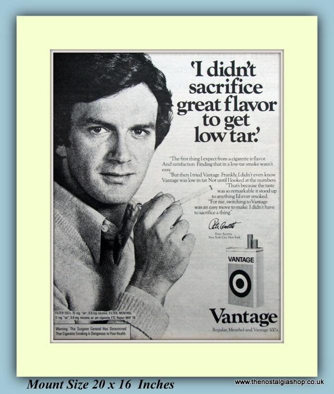 Vantage Menthol Cigarettes Set Of 2 Original Adverts 1978/79 (ref AD9451)