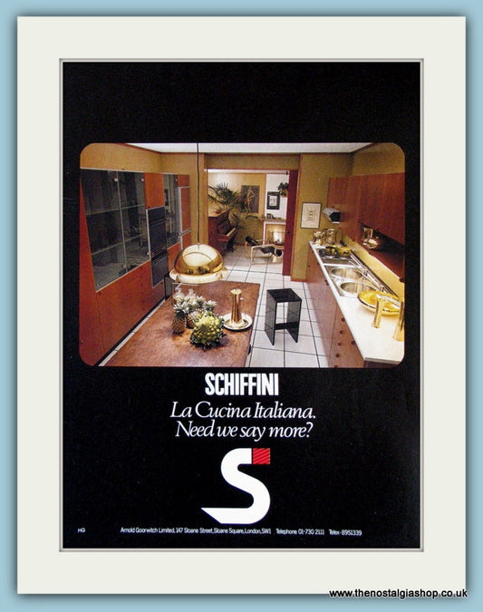 Schiffini Kitchen Original Advert 1979 (ref AD3844)