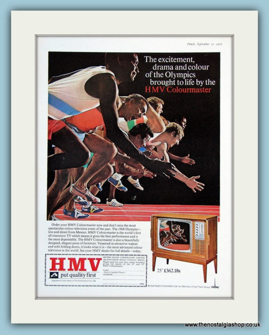 HMV Colourmaster TV Original Advert 1968 (ref AD3013)
