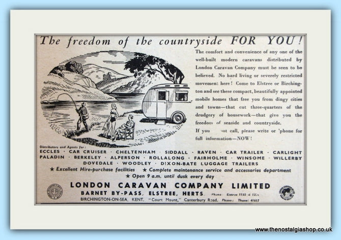 London Caravan Company Ltd Original Advert 1953 (ref AD5096)