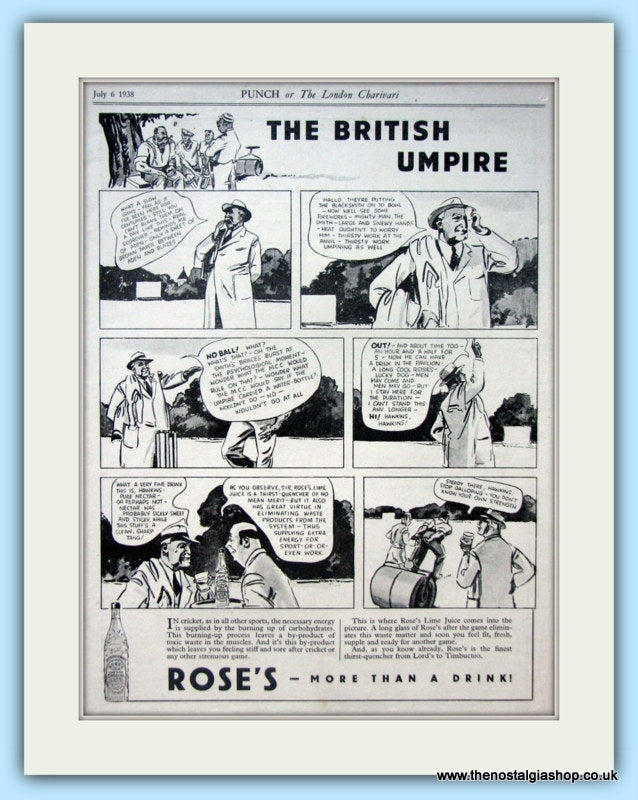 Rose's. Set of 3 Original Adverts 1938 (ref AD4869)