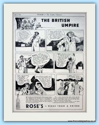 Rose's. Set of 3 Original Adverts 1938 (ref AD4869)