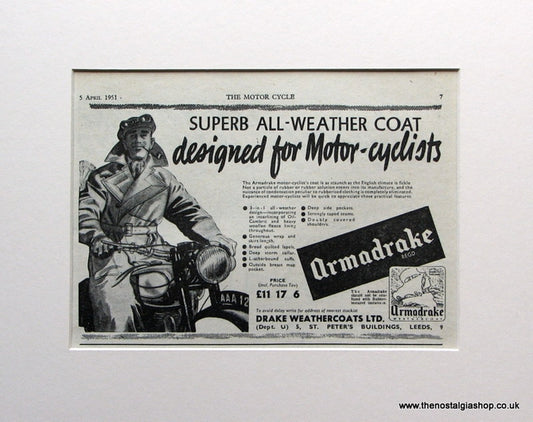 All Weather Coat 1951 Original Advert (ref AD1582)