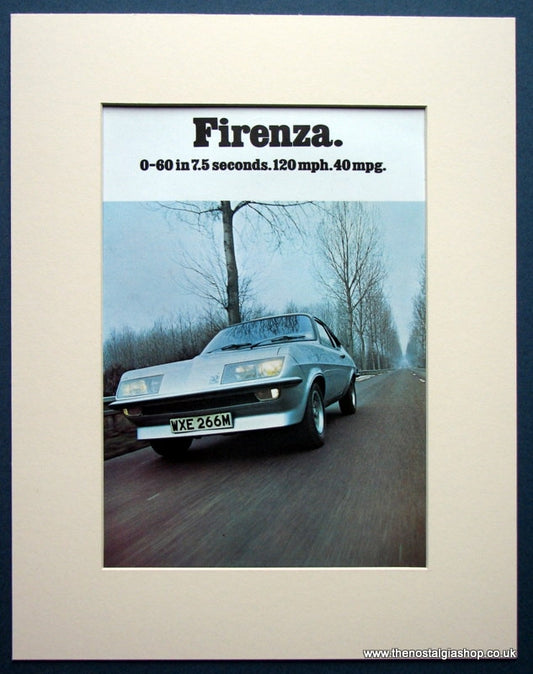 Vauxhall Firenza Set of 2 Original adverts 1974 (ref AD1018)