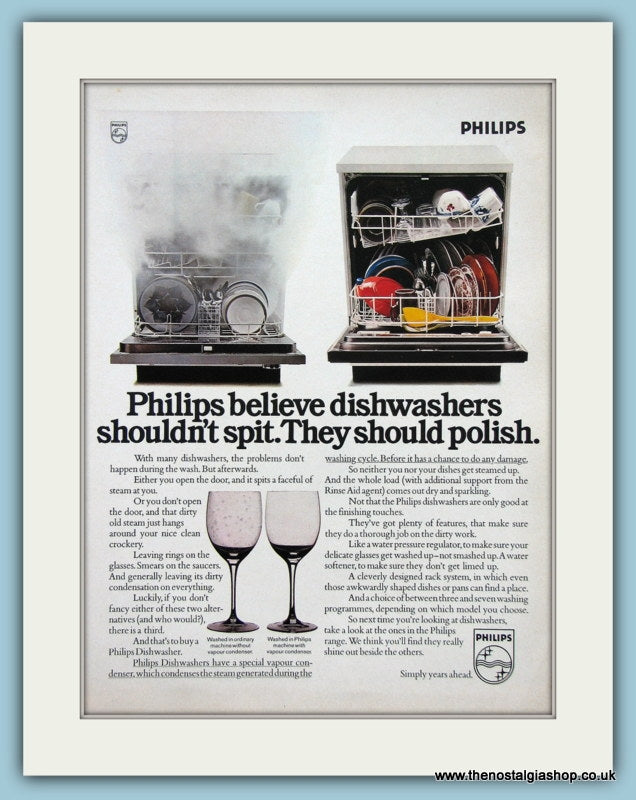 Philips Dishwasher. Original Advert 1976 (ref AD2570)