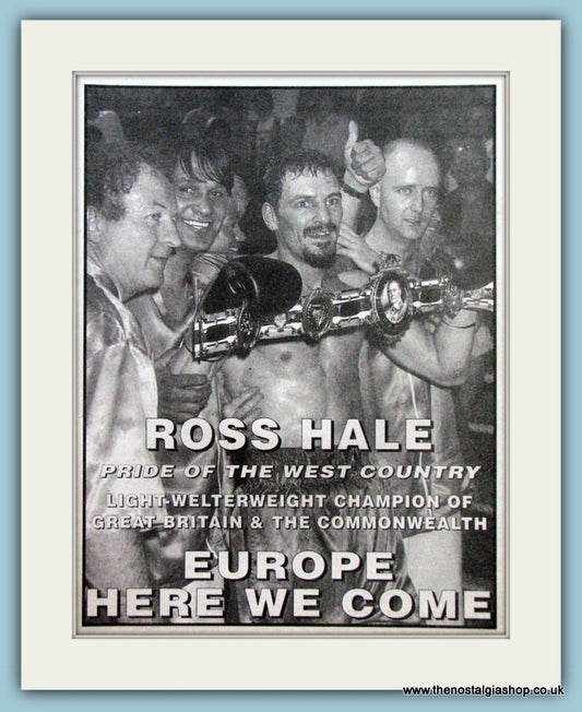 Ross Hale Light-Welterweight Champion. 1994 Print (ref AD4411)