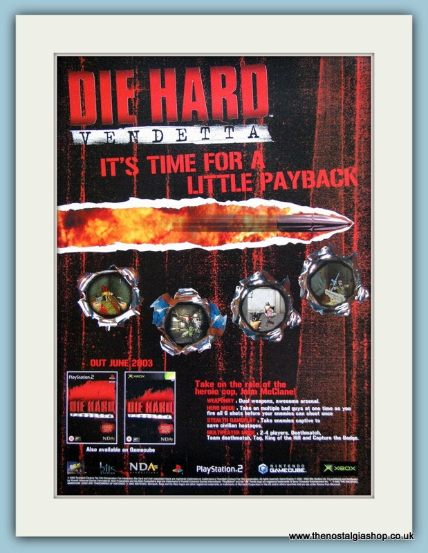 Die Hard Vendetta Computer Game Original Advert 2004 (ref AD3979)