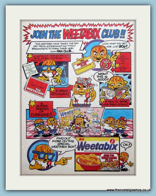 Weetabix Cereal Set Of 2 Original Adverts 1983 (ref AD6464)
