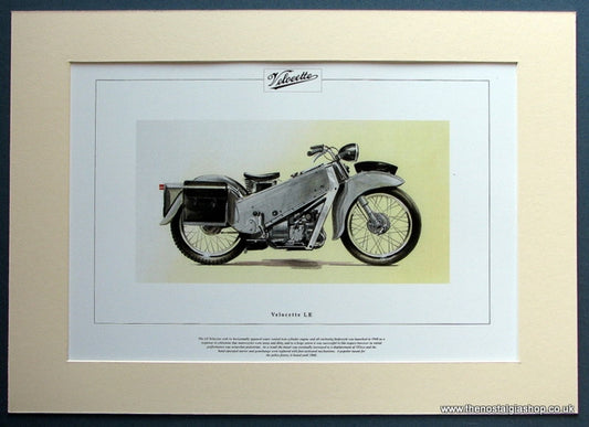 Velocette LE Mounted bike print. (ref PR3009)