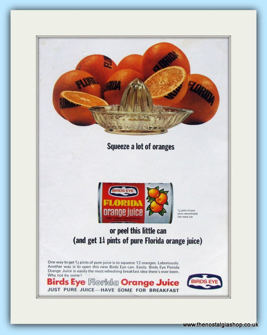 Florida Orange Juice. Original Advert 1969 (ref AD4797)