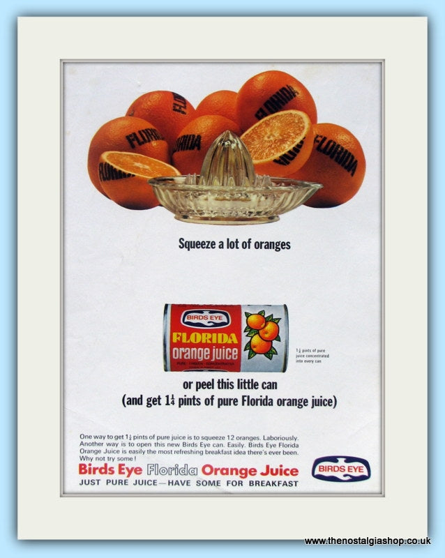 Florida Orange Juice. Original Advert 1969 (ref AD4797)