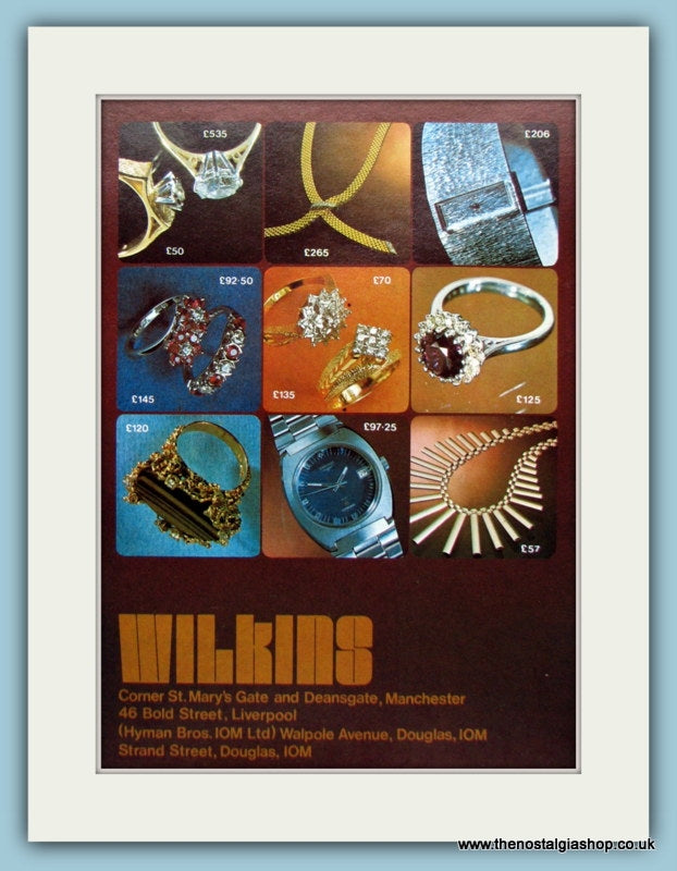 Wilkins Jewellers Original Advert 1973 (ref AD6232)
