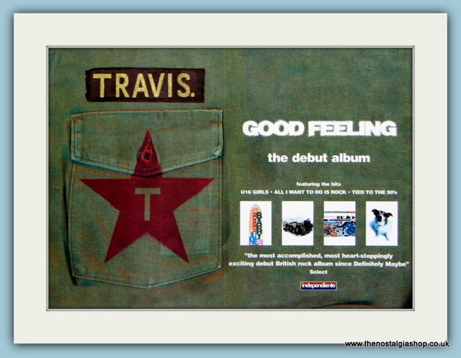 Travis. Good Feeling. Original Advert 1997 (ref AD1963)