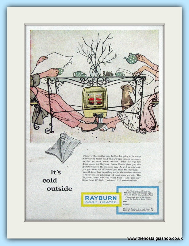 Rayburn Room Heater Original Advert 1955 (ref AD4843)