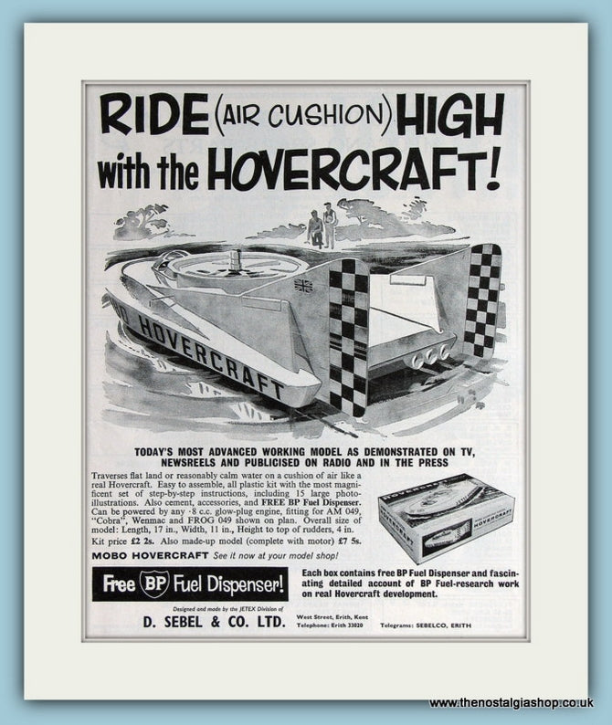 Hovercraft Model Kit 1963 Original Advert (ref AD2815)