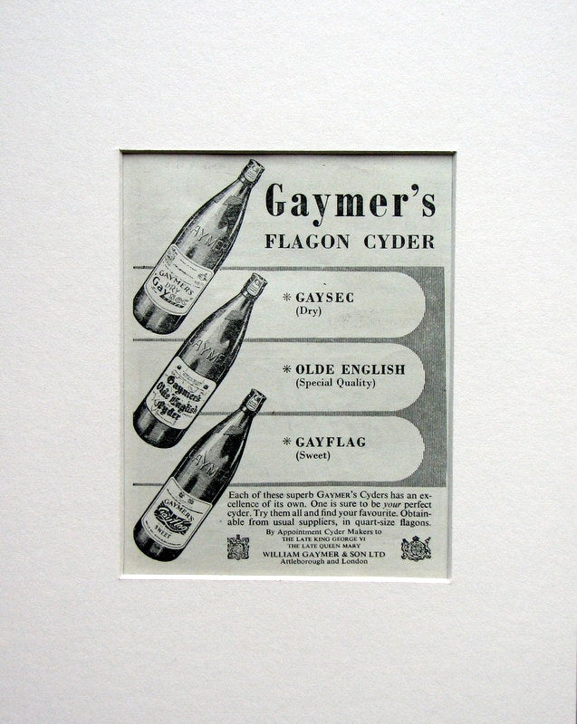 Gaymer's Flagon Cyder Original advert 1953 (ref AD1505)