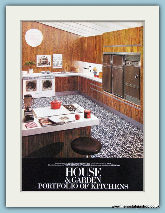 House & Garden Portfolio Of Kitchens Original Advert 1976 (ref AD3847)
