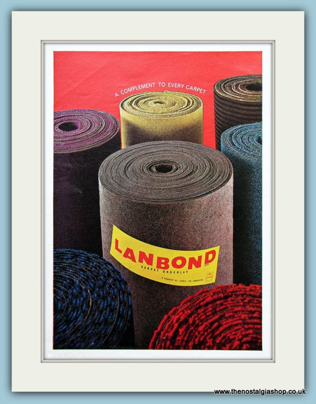 Lanbond Carpet Underlay Original Advert 1964 (ref AD3702)