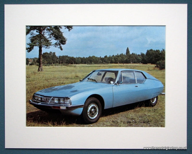 Citroen S.M. 2.7 Litre 1972. Colour Photo Print 1974 (ref Ad1341)
