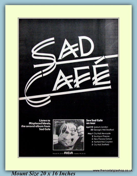 Sad Cafe On Tour April Original Advert 1978 (ref AD9252)
