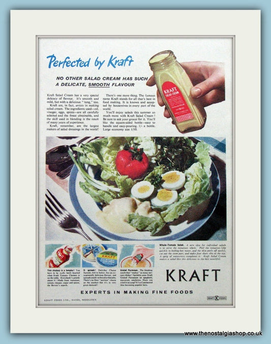Kraft Salad Cream. Original Advert 1953 (ref AD4730)