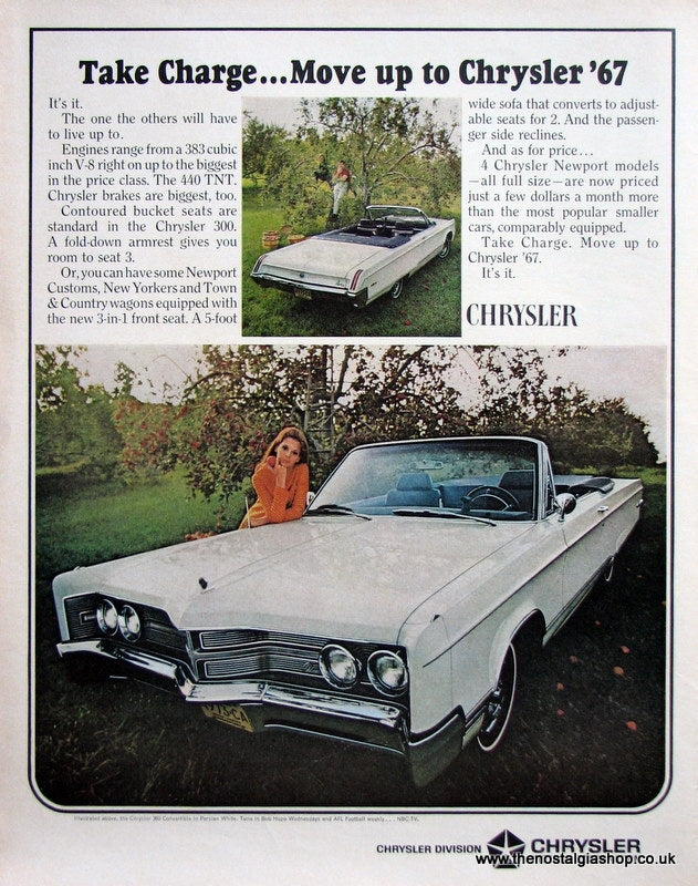 Chrysler 300 Convertible 1966 Original Advert (ref AD4065)