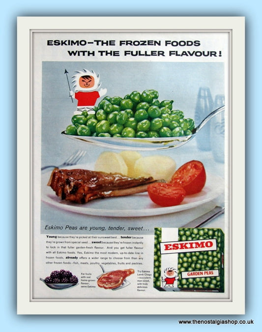 Eskimo Garden Peas. Original Advert 1960 (ref AD8051)