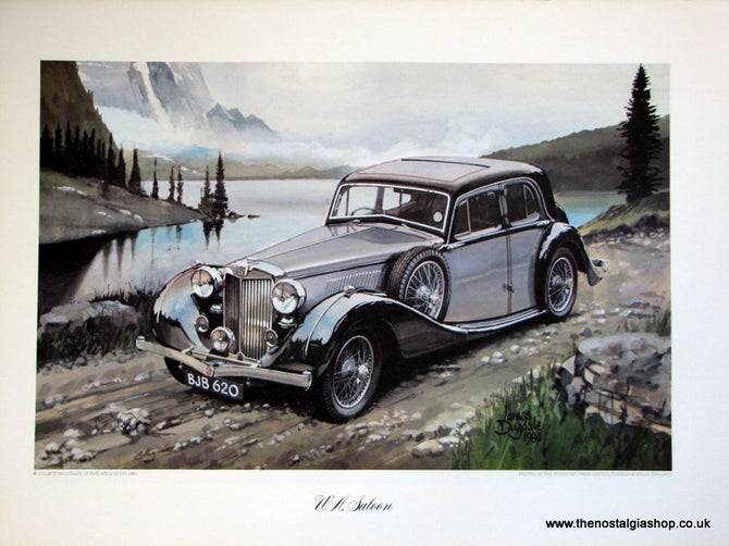 MG WA, Saloon. Classic Large Car Print.
