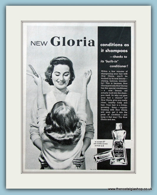 Gloria Shampoo Original Advert 1957 (ref AD4321)