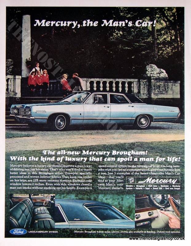Ford Mercury Brougham Sedan. Original Advert 1960s (ref AD4042)