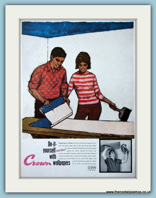 Crown Wallpapers Original Advert 1964 (ref AD4677)