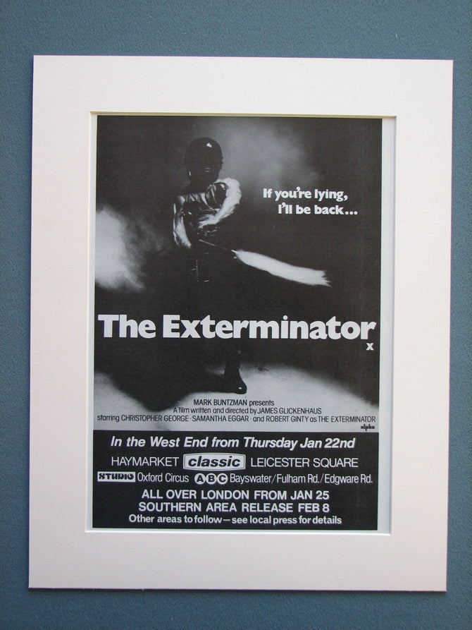 The Exterminator 1981 Original advert (ref AD729)