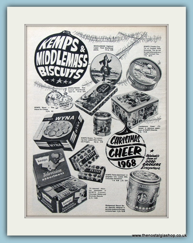 Kemps & Middlemass Biscuits. Original Advert 1968 (ref AD4377)