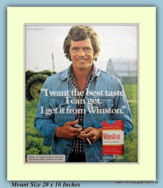 Winston Cigarettes Set Of 2 Original Adverts 1977/78 (ref AD9448)