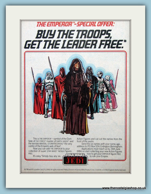 Star Wars Return Of The Jedi Figures Original Advert 1984 (ref AD6446)