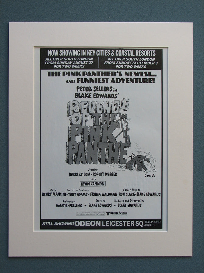 Revenge of the Pink Panther & Soundtrack advert 1978 (ref AD626)
