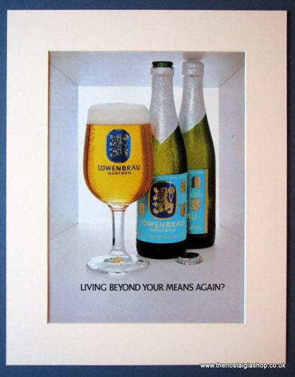 Lowenbrau Munchen. Set of 2 Original Adverts 1980 & 84 (ref AD1156)
