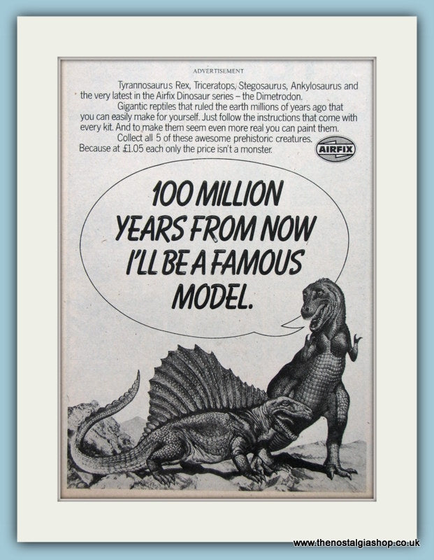 Airfix Dinosaur Series Models Original Advert 1979 (ref AD6438)