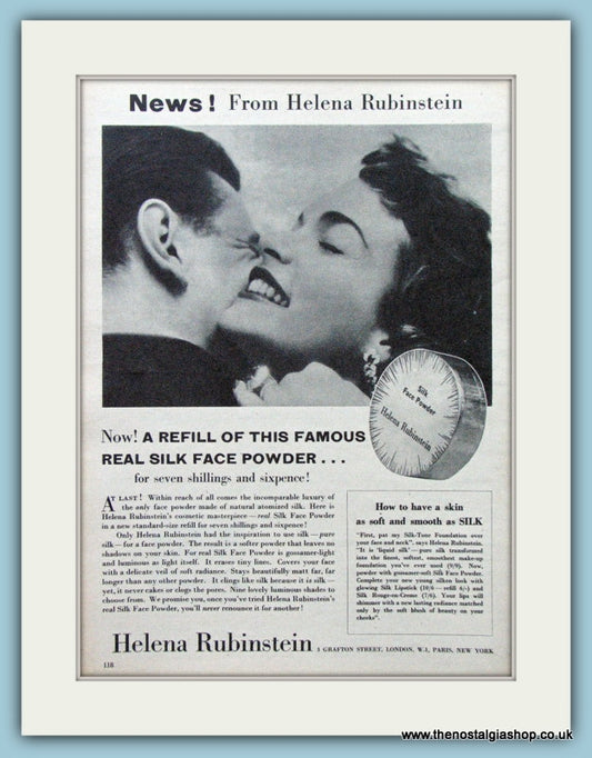 Helena Rubinstein Silk Face Powder. Original Advert 1955 (ref AD4305)
