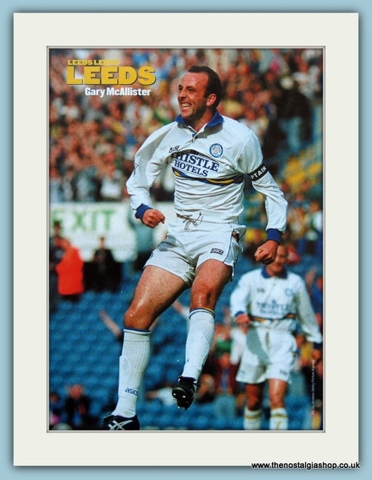 Leeds Uinted, Gary McAllister Mounted Print 2000 (ref AD4055)