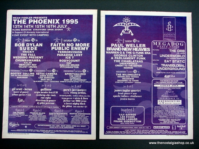 The Phoenix 1995 Festival Original Advert (ref AD9047)