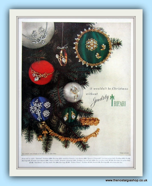 Trifari Jewels. Original Advert 1951 (ref AD8109)