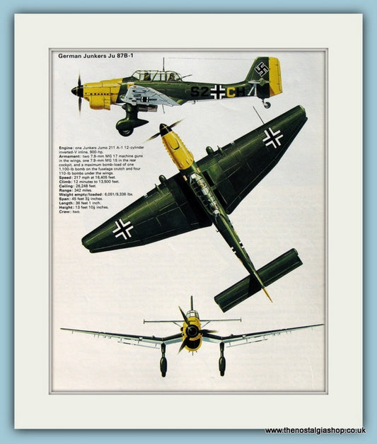 German Junkers Ju 87B-1 Print (ref PR516)