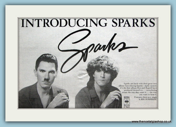 Sparks A Big Surprise Original Advert 1977 (ref AD2084)