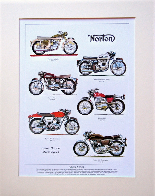 Norton  Motorcycles  Mounted print