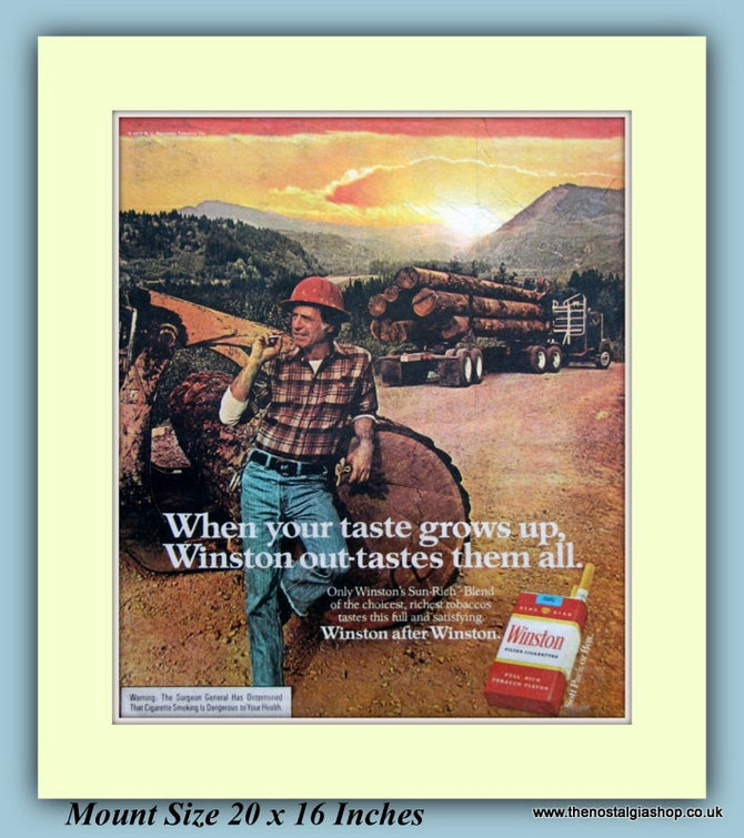 Winston Cigarettes Set Of 2 Original Adverts 1978 (ref AD9446)