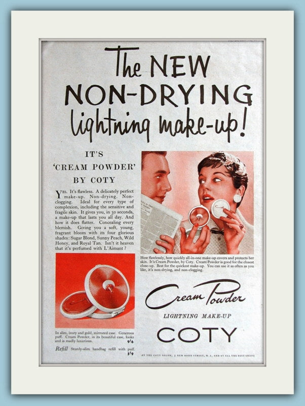 Coty Cream Powder Original Advert 1955 (ref AD3730)