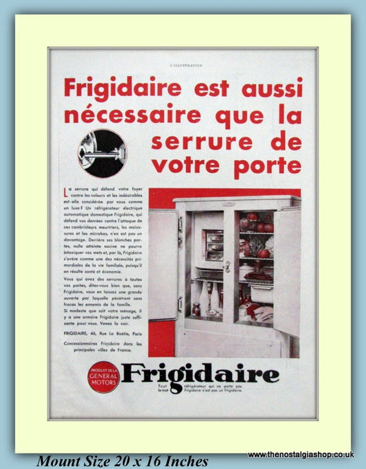 Frigidaire French Original Advert 1931 (ref AD9196)